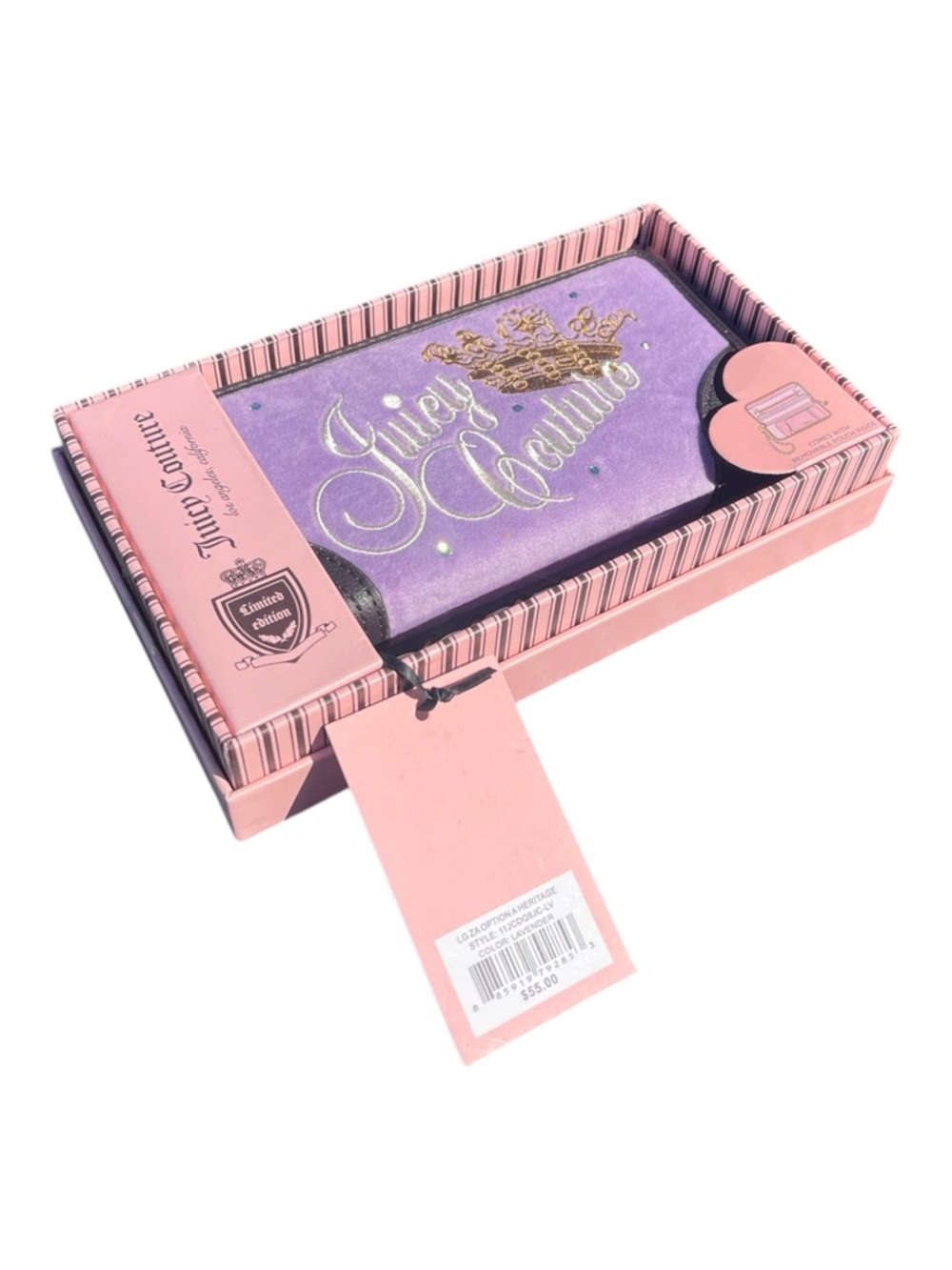 Juicy Couture Limited Edition 2- Piece Purple Velvet Wristlet Set